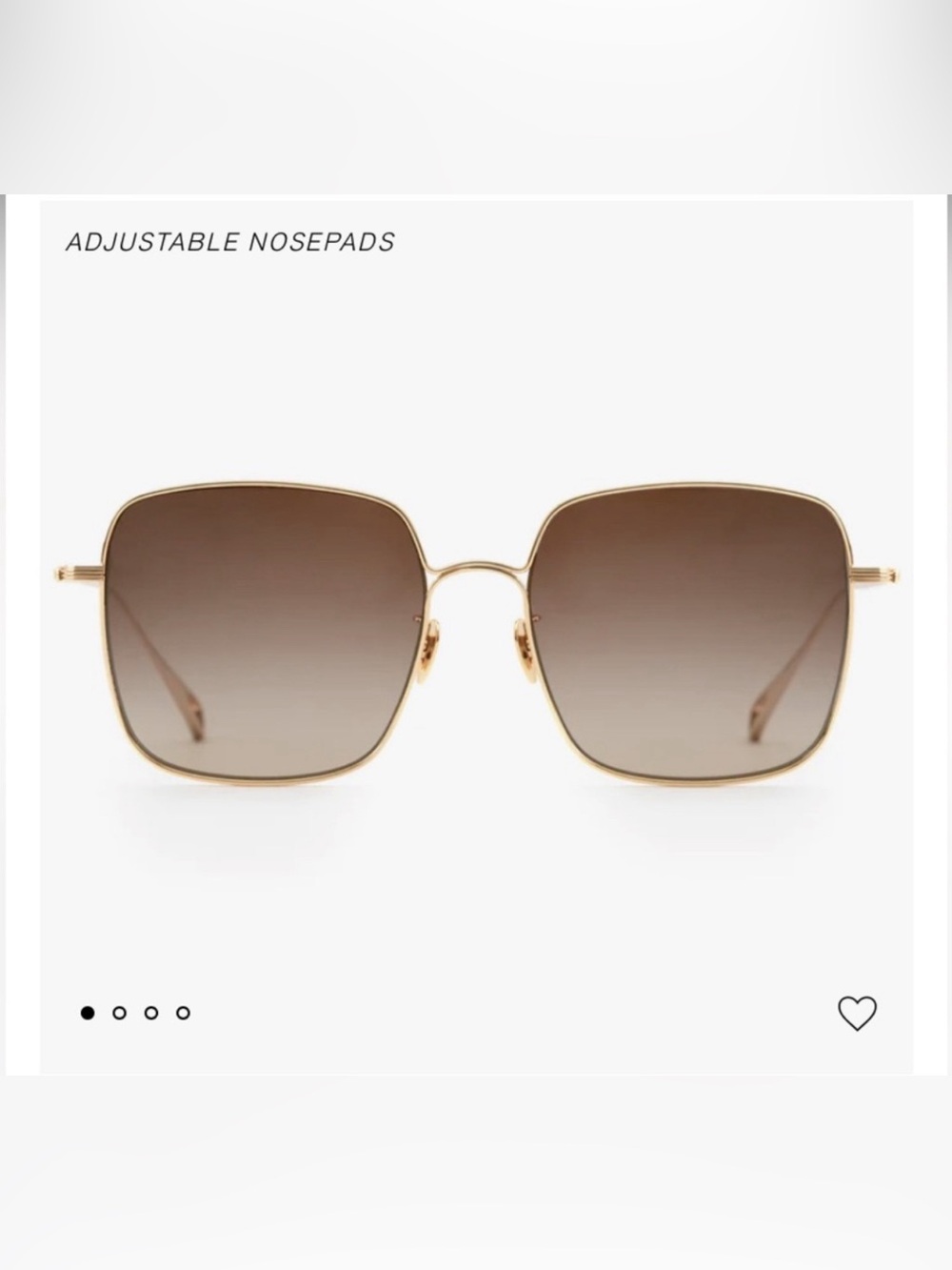 KREWE Gold Frame Brown Gradient Square Women's Sunglasses